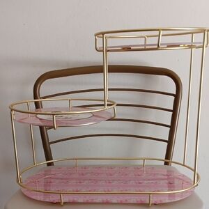 Celeste Pink and Gold Cosmetic Organizer